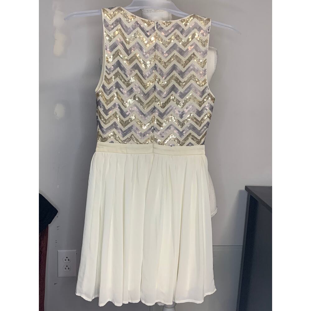 Gold and Silver Chevron dress - Picture 2 of 4
